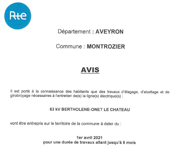 avis 2 rte commune Montrozier